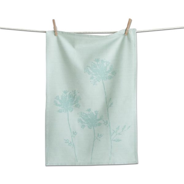 Picture of wildflower lace dishtowel - Aqua