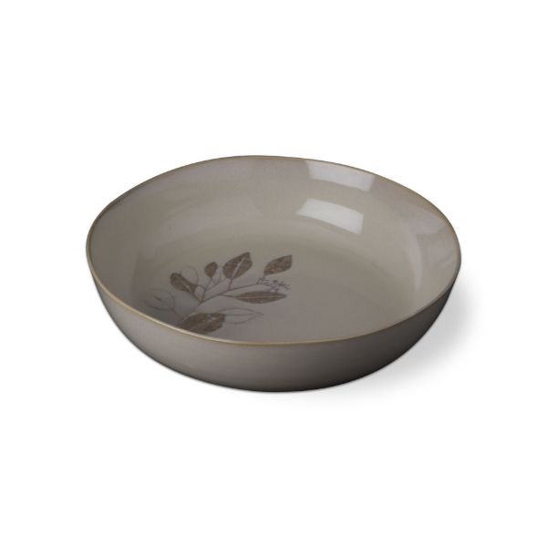 Picture of eucalyptus serving bowl - ivory