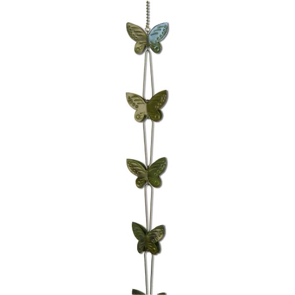 Picture of butterfly rain chain - moss green