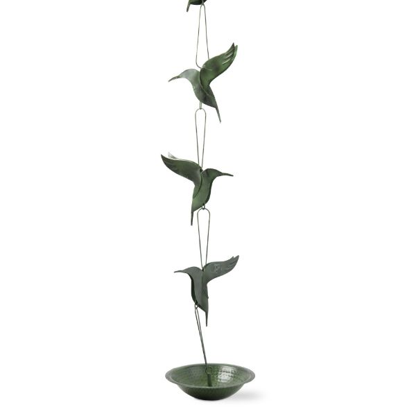 Picture of hummingbird rain chain - moss green