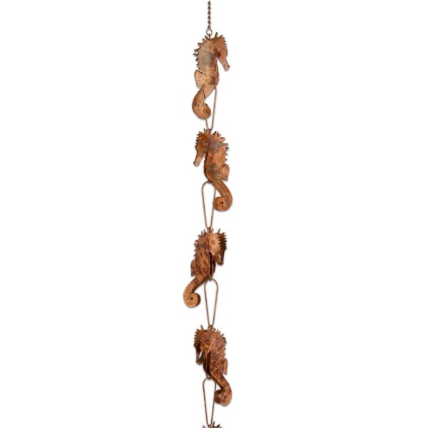 Picture of seahorse rain chain - Copper