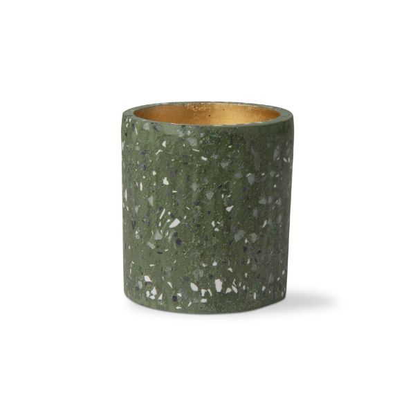 Picture of terrazo pillar holder medium - green, multi