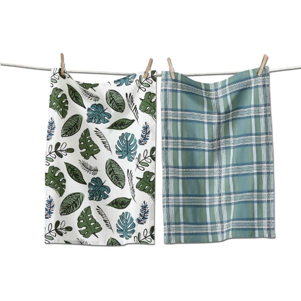 Picture of foliage dishtowel set of 2 - multi