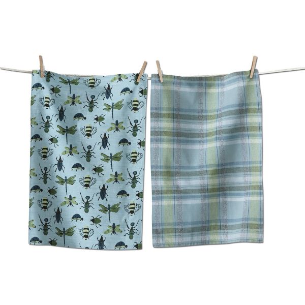 Picture of bugs dishtowel set of 2 - multi