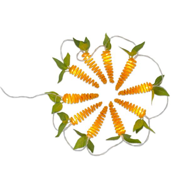 Picture of carrot string lights - orange, multi