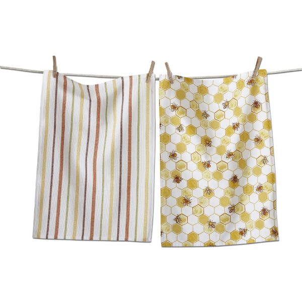 Picture of beehive dishtowel set of 2 - multi