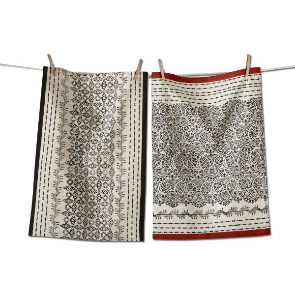 Picture of khilana dishtowel set of 2 - black, multi