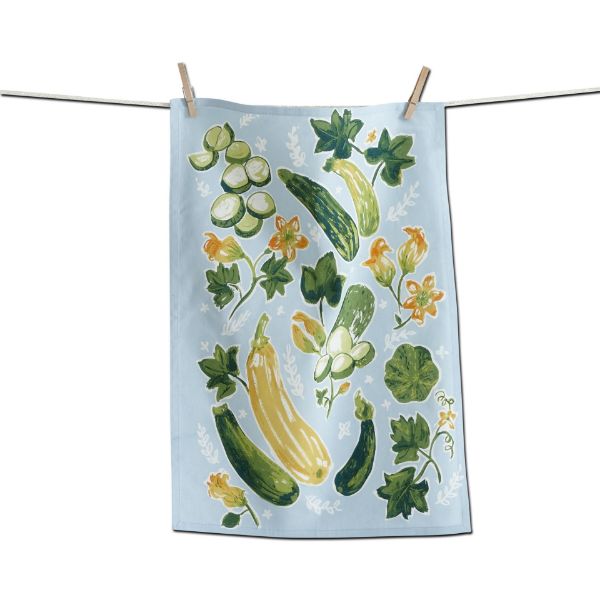 Picture of zucchini dishtowel - Aqua