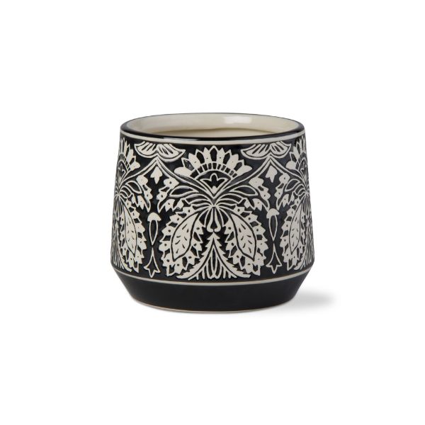 Picture of medium khilana garden pot - black, multi