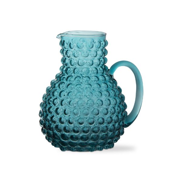 Picture of hobnail glass pitcher - Aqua