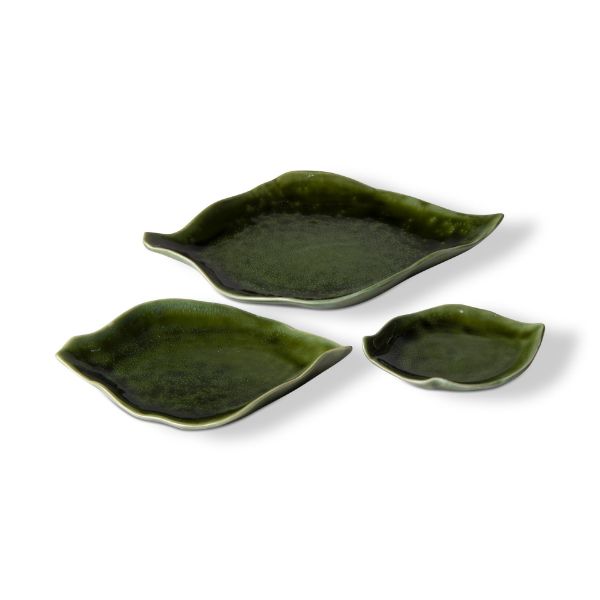 Picture of leaf dish set of 3 - Green