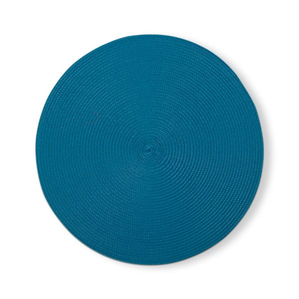 Picture of round woven placemat set of 4 - Aqua