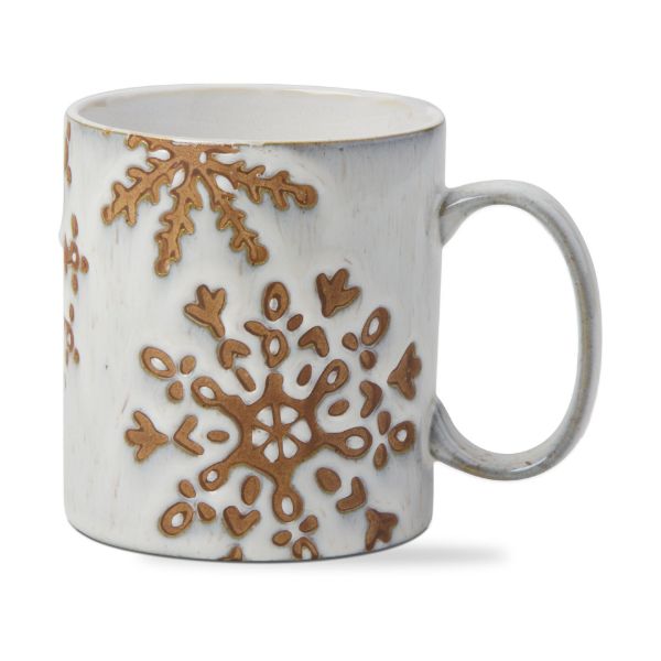 Picture of winter snowflake mug - light gray