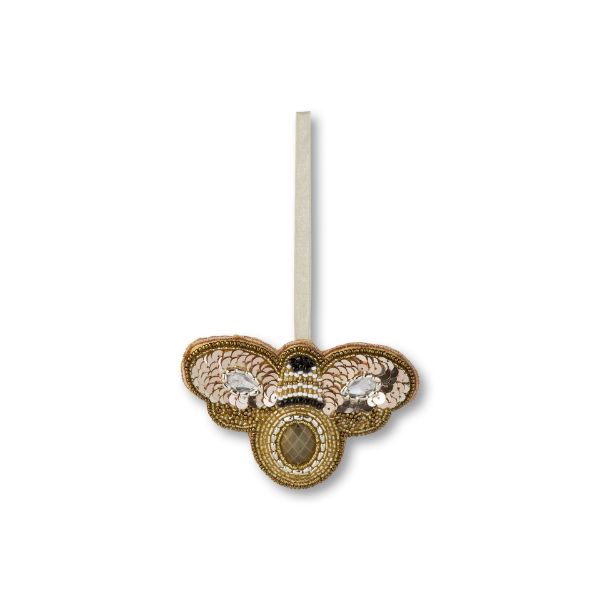 Picture of beaded bee ornament  - gold