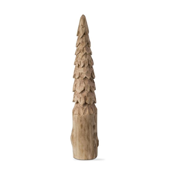 Picture of totem carved wood tree large - natural