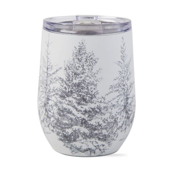 Picture of winter sketches tree stainless steel stemless wine - gray, multi