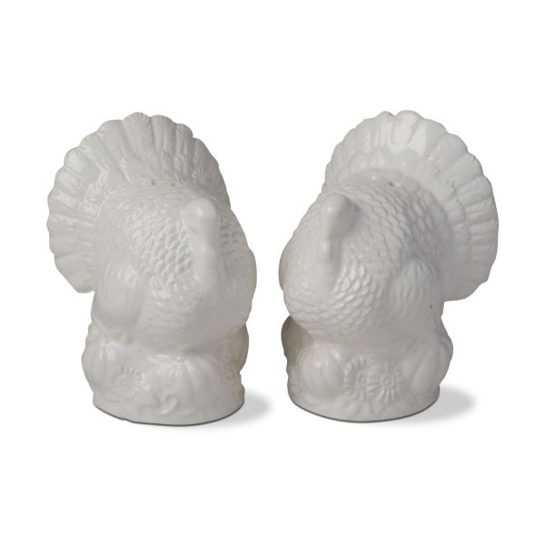 Picture of turkey salt and pepper set - white