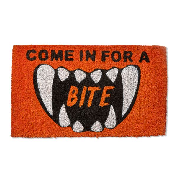 Picture of come in for a bite coir mat - orange, multi