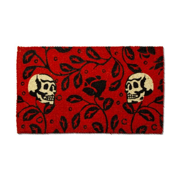 Picture of ivy skull coir mat - orange, multi