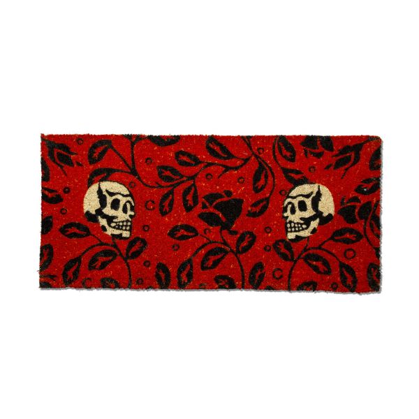 Picture of ivy skull estate coir mat - orange, multi