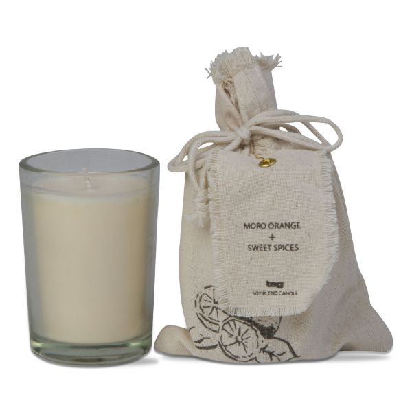 Picture of mood moro orange and sweet spices soy blend candle - ivory