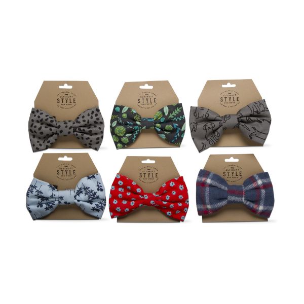 Picture of doggie bowtie large assortment of 6  - multi