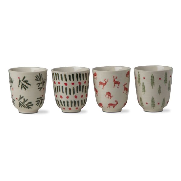 Picture of joyful teacup set of 4  - multi