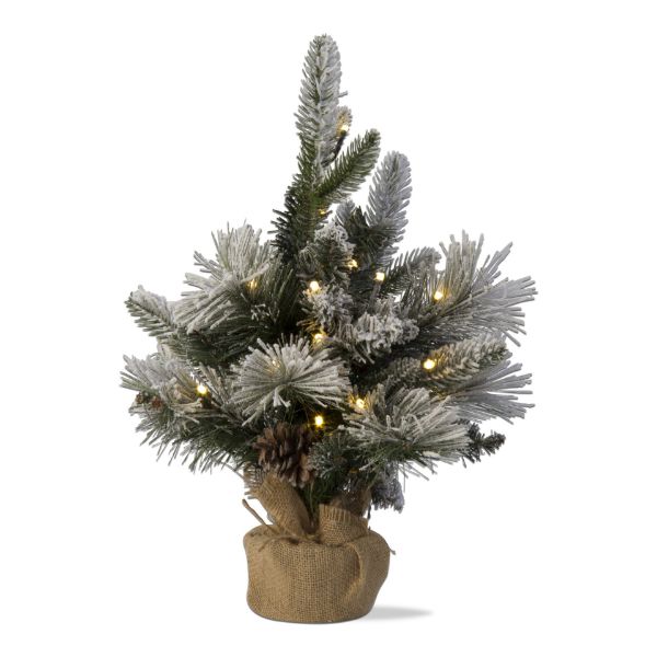 Picture of led lit snowy pine tree medium - green