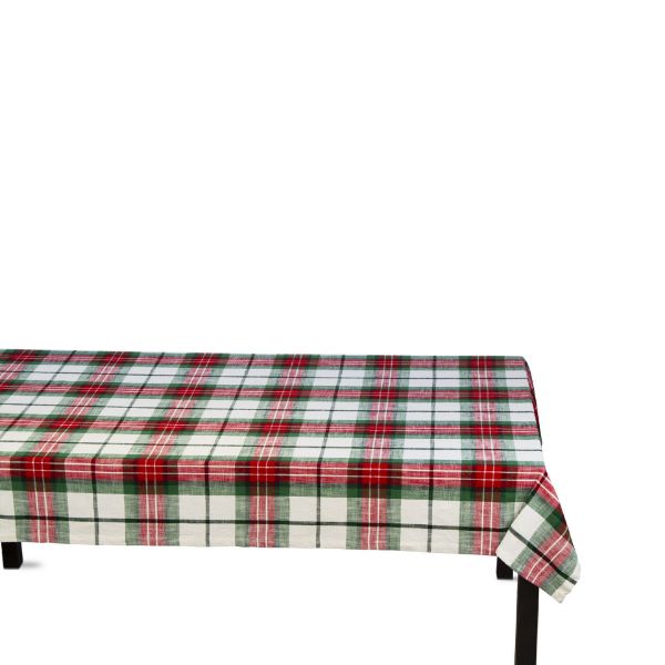 Picture of festive plaid 60x108 tablecloth - multi