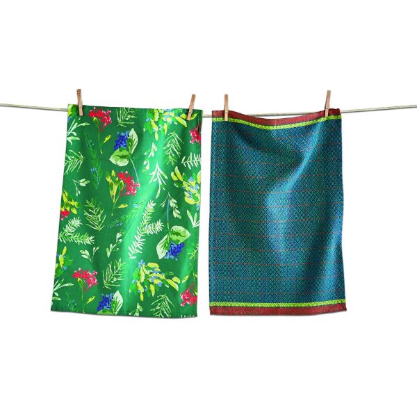 Picture of sprig dishtowel set of 2  - multi