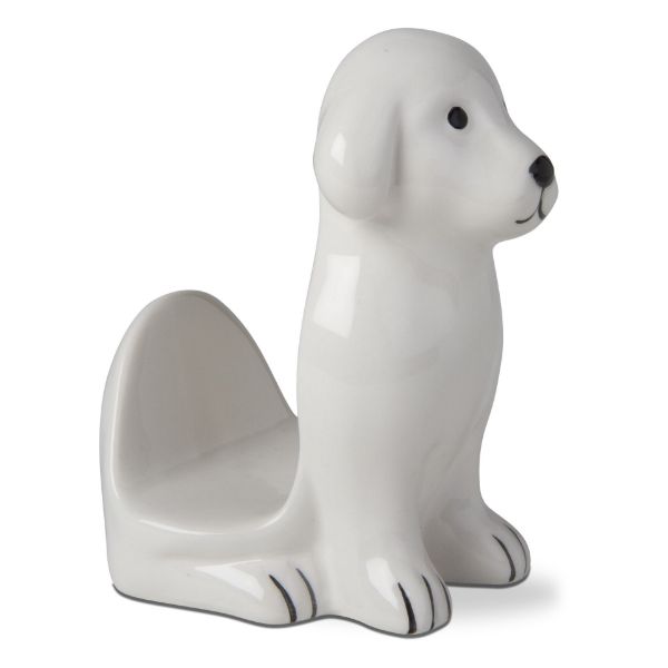 Picture of dog sponge holder - white