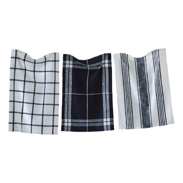 Picture of tag classic dishtowel set of 3 - black