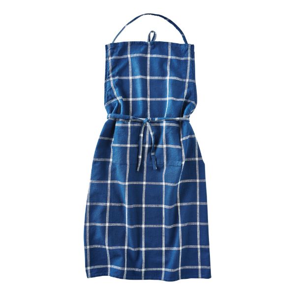 Picture of tag classic check slub apron - navy