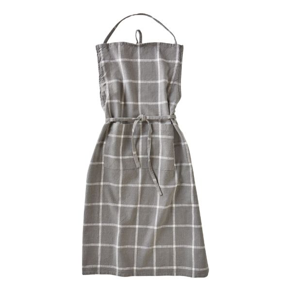 Picture of tag classic check slub apron - gray