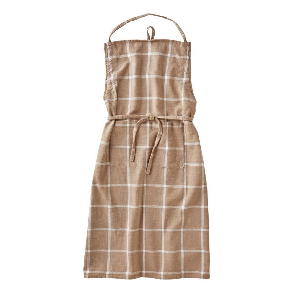 Picture of tag classic check slub apron - linen