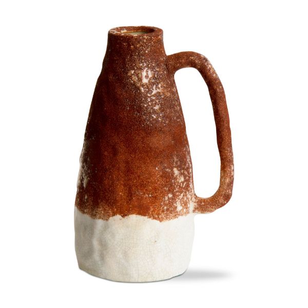 Picture of ibiza rustic vase with handle extra small - terracotta