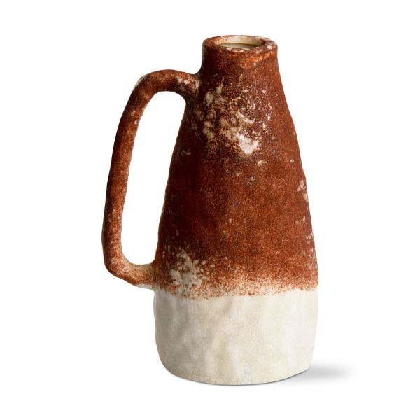 Picture of ibiza rustic vase with handle extra small - terracotta