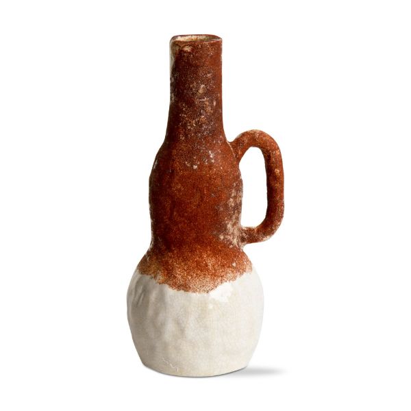 Picture of ibiza rustic vase with handle medium - terracotta