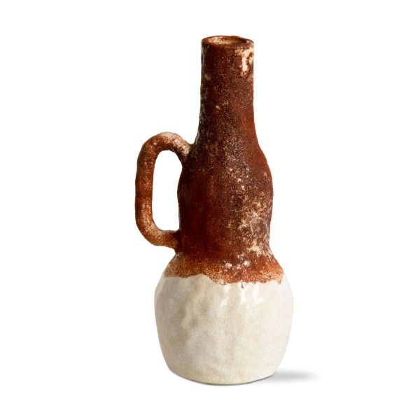 Picture of ibiza rustic vase with handle medium - terracotta