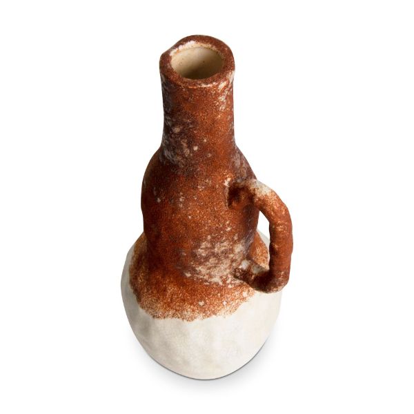 Picture of ibiza rustic vase with handle medium - terracotta