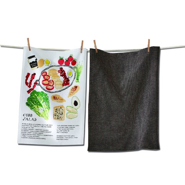 Picture of cobb salad dishtowel set of 2 in crate - multi