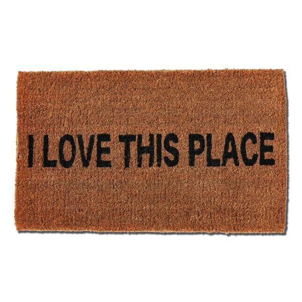 Picture of i love this place coir mat - black, multi