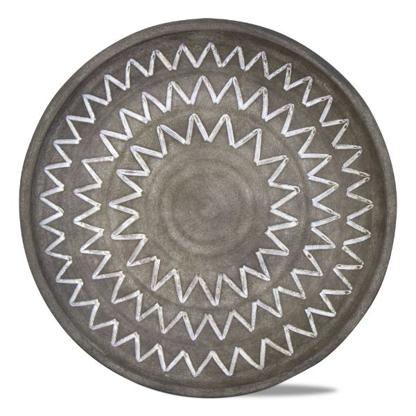 Picture of zip zag decorative plate - charcoal