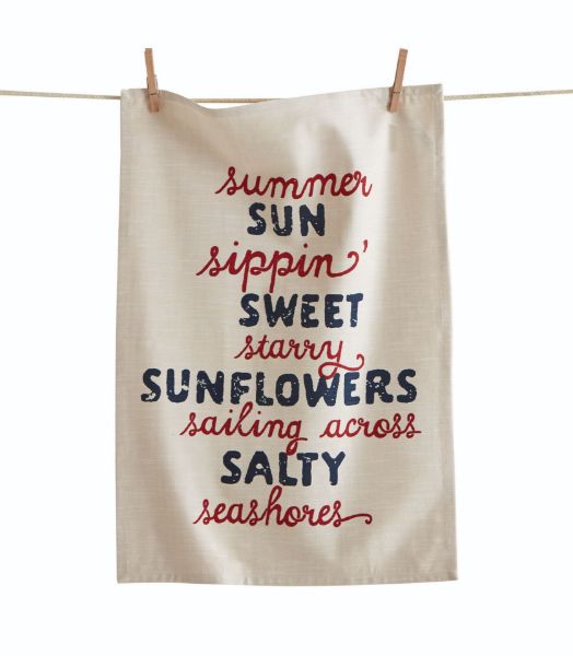 Picture of summer sun sippin dishtowel - multi