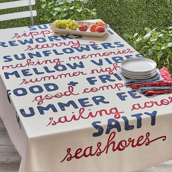 Picture of summer sun tablecloth - multi