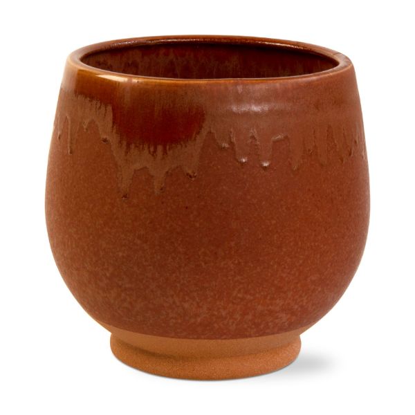 Picture of glaze drip planter large - terracotta