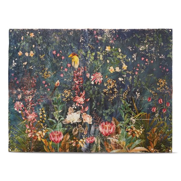 Picture of blooming floral wall art - black, multi