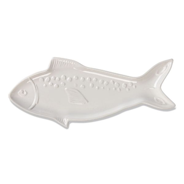 Picture of fish serving platter - white