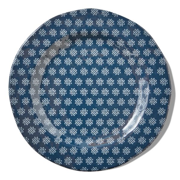 Picture of haisley melamine dinner plate set of 4 - blue, multi