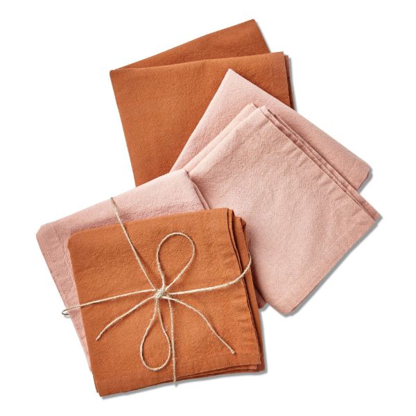 Picture of crinkle floursack napkin set of 4 - burnt sienna